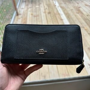 Long black coach wallet ￼